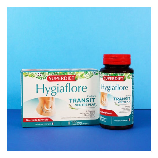 Superdiet Hygiaflore Transit Ventre Plat 100 Gélules Superdiet Hygiaflore Transit Ventre Plat 100 Gélules