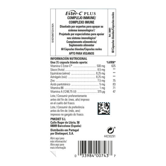 Complexe immunitaire Solgar Ester-C 60Caps