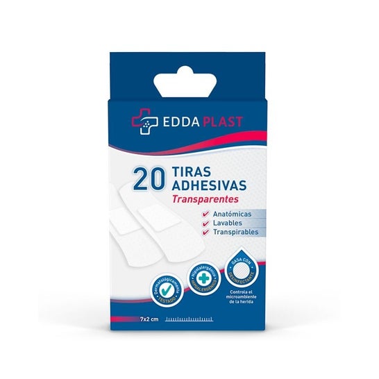 Edda Pharma Plâtre Adhésif Transparent 7 x 2cm 20uts