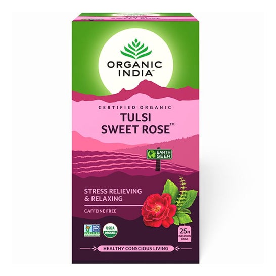 Organic India Tulsi Sweet Rose 25 Sachets