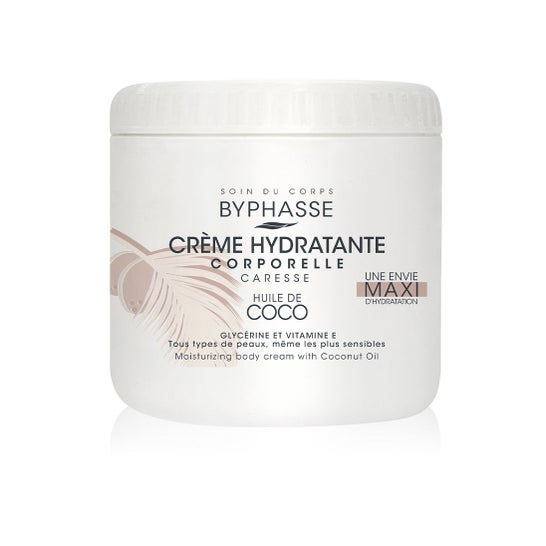 Byphasse Crème Corporelle Hydratante à l'Huile de Coco 500ml