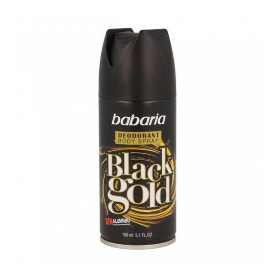 Babaria déodorant en spray pour le corps or noir pour hommes 200ml