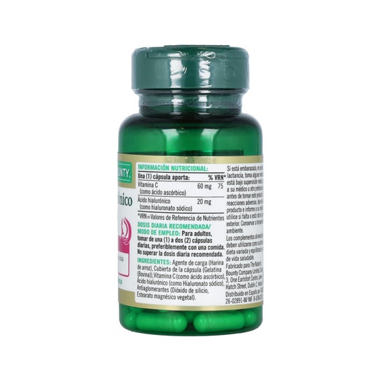 Nature's Bounty acide hyaluronique 20 mg avec vitamine C 30 Capsu Capsu