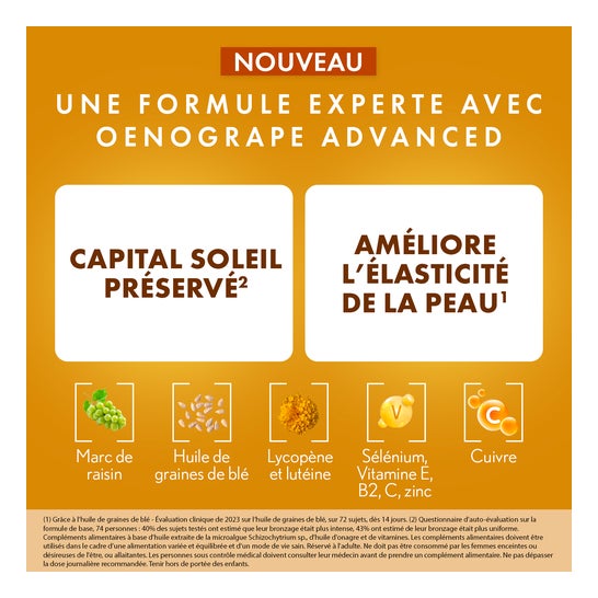 Oenobiol Sun Expert Préparateur Solaire 3 en 1 2x30 Capsules