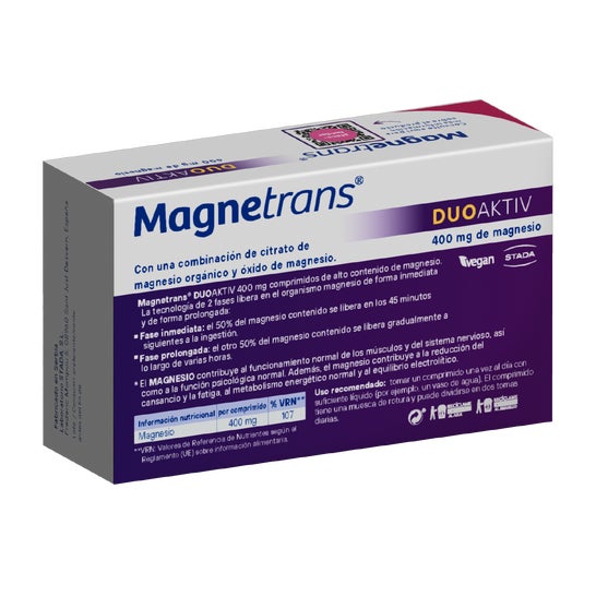 Magnetrans Duo Activ 400 mg Magnésium 20 comprimés