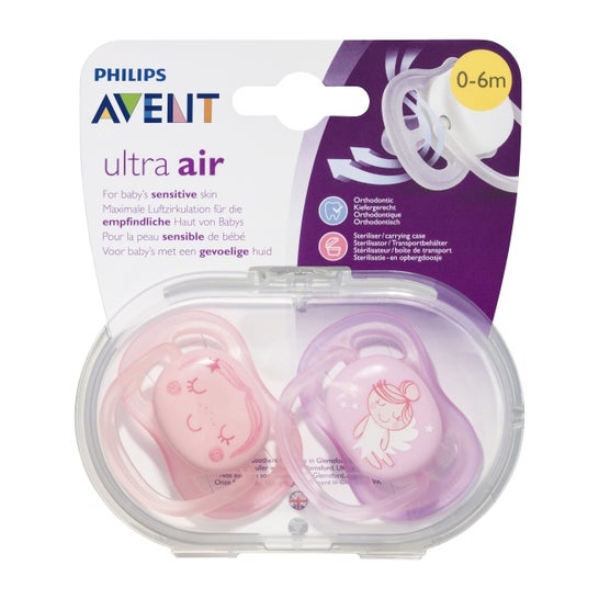 Pack 02 Sucettes Ultra air Animals 6-18 mois - AVENT PHILIPS