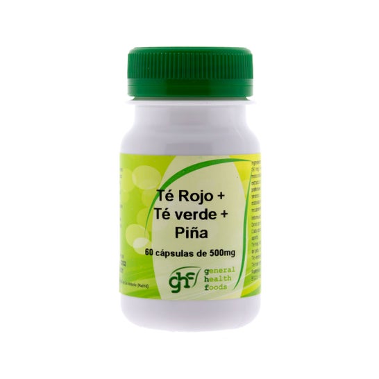 GHF Thé Vert + Thé Rouge + Ananas 500 mg 60 capsules