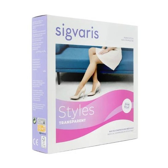Sigvaris Styles 2 Medias Transparente Negro Normal Talla XXL 1ud