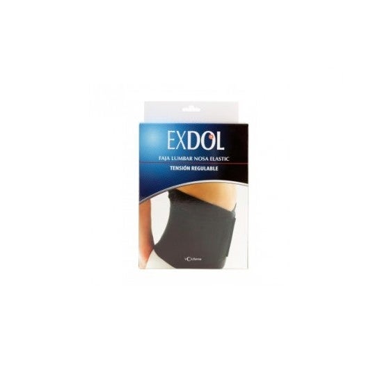 Exdol Elastic Breathable Black Lumbar Girdle T-S 1ud