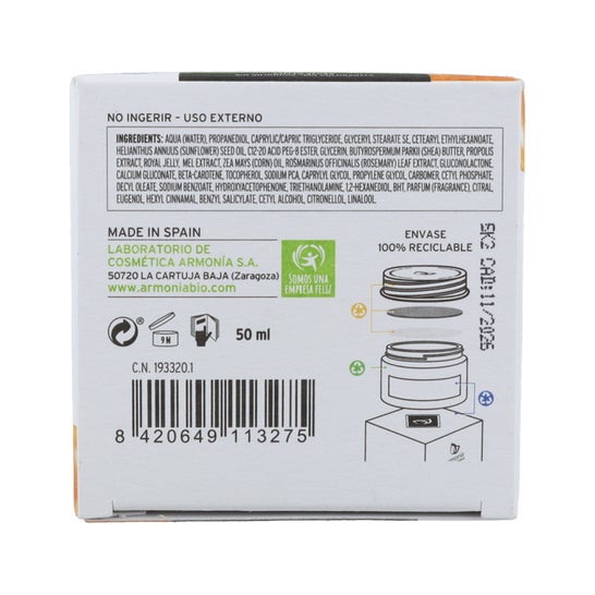 Gelée crème nourrissante pour le visage Armonia 50ml