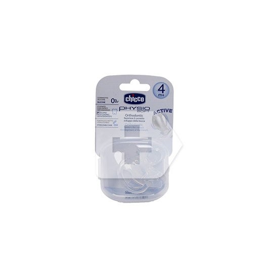 Chicco™ Sucette en silicone Physiosoft caoutchouc tout usage anatomique 4M+ 1ud