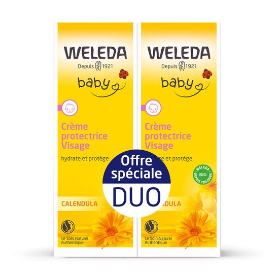 Weleda Baby Duo Crème Protectrice Visage Calendula 2x50ml