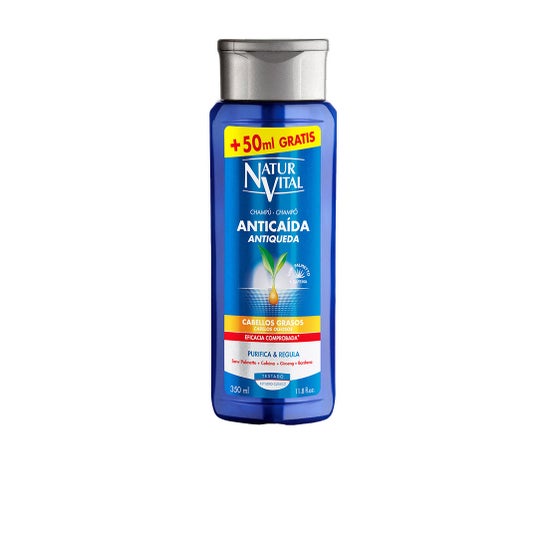 NaturVital Shampoing Anti-Chute Cheveux Gras 350ml