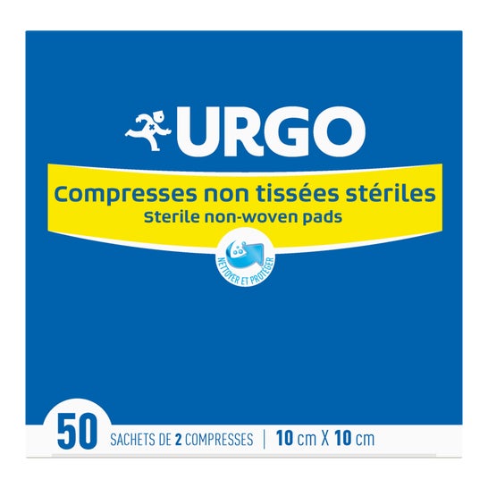 Urgo Compresses Non Tissées Stériles 10cm x 10cm 2x50 Unités