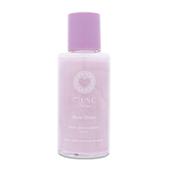 Musc Intime Huile Corps Pailletée Musc Blanc 100 ml