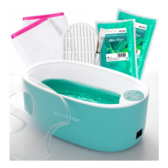 Boston Tech ParaffinLux Bain de Paraffine pour Mains 5L Avec Cire Verte