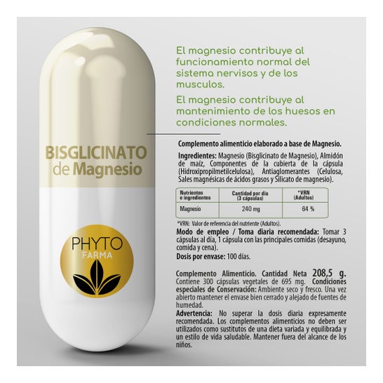 Phytofarma Magnesium Bisglycinate 300 Caps