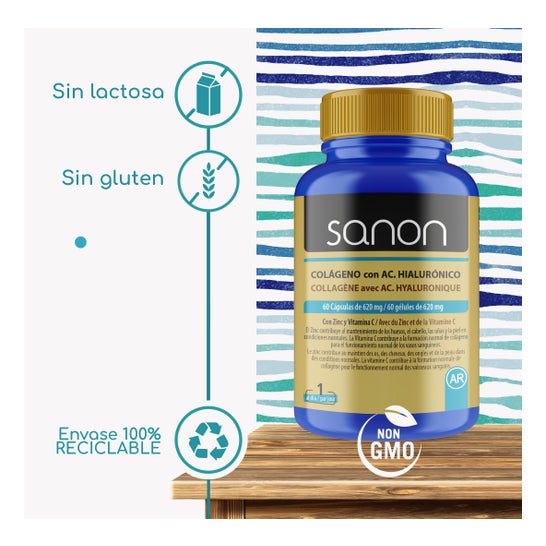 Sanon Collagène + Acide Hyaluronique 595mg 60 Capsules