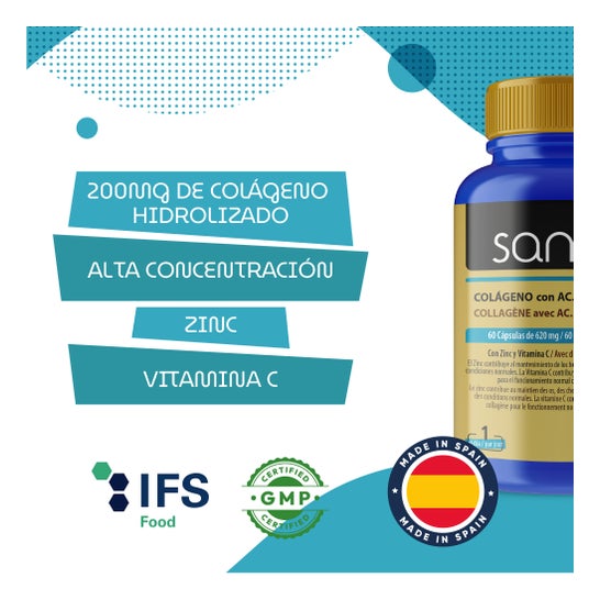 Sanon Collagène + Acide Hyaluronique 595mg 60 Capsules