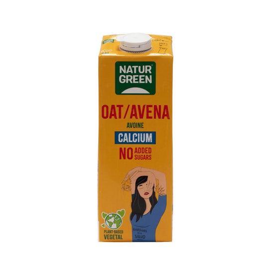 Naturgreen Bebida de Avena Bio con Calcio Sin Azúcares Añadidos 1L