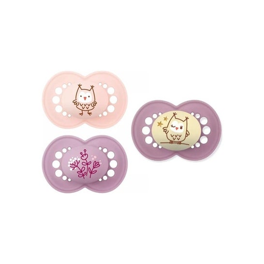 Mam Set Rose Sucette Day & Night + Sucette Original + Chaîne