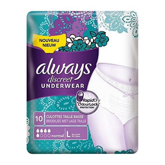 Culottes d'incontinence pour adulte Always Discreet, taille P/M, culotte  post-partum pour femmes 