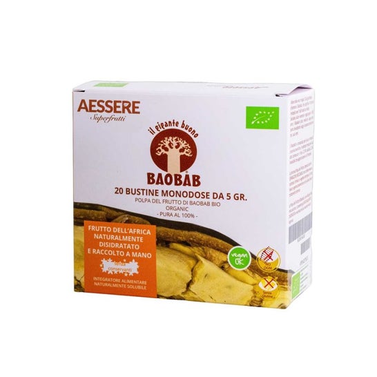 Aessere Pulpe de Baobab Bio 20x5g Aessere Pulpe de Baobab Bio 20x5g