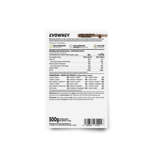 HSN Evowhey Protein Chocolate Negro y Avellanas 500g