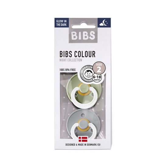 Tétine en caoutchouc Taille 2 ( 6 à 18 mois ) - Coloris au choix à l'unité  - Bibs BB Cocoon