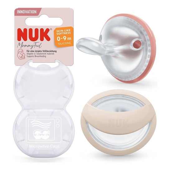 Nuk Sucettes Mommy Feel Silicone 0-9M Rose 2uts