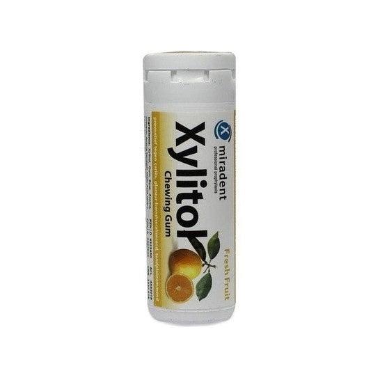 Achat Miradent Xylitol Chewing Gum fruit 30 pce en ligne