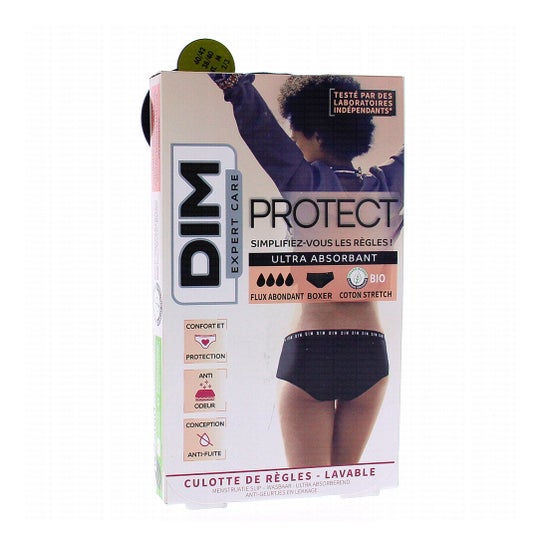 Dim Protect Boxer Ultra Absorbente Negro 36/38 1ud