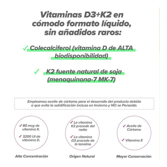 HSN Vitaminas D3+K2 Líquidas 30ml