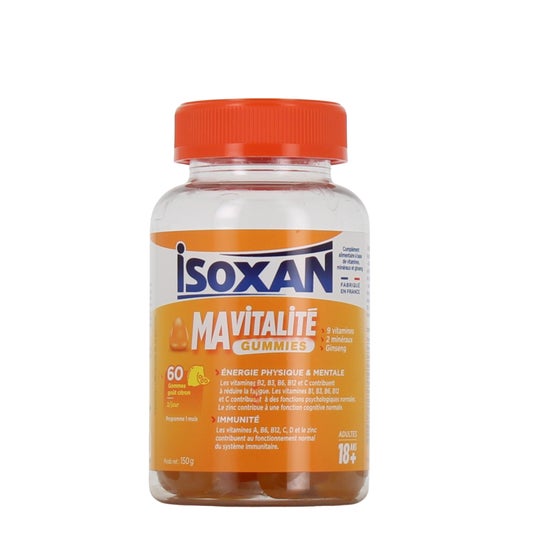Isoxan Ma Vitalité Gummies Adultes +18 Ans Citron 60 Gummies