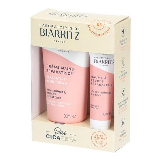 Laboratoires de Biarritz Dúo Pack Cica Repa Manos 50 ml + Bálsamo 15 ml