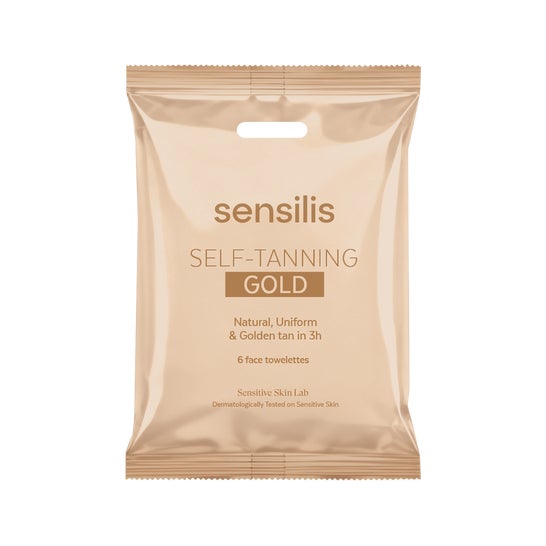 Sensilis Self Tanning Gold 6 Lingettes Autobronzantes