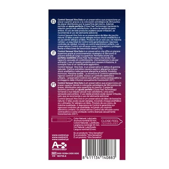 Control Preservativos Xtra Dots 12uds Control Preservativos Xtra Dots 12uds