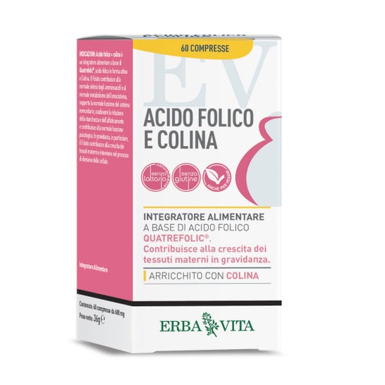 Erba Vita Acide Folique et Choline 60comp