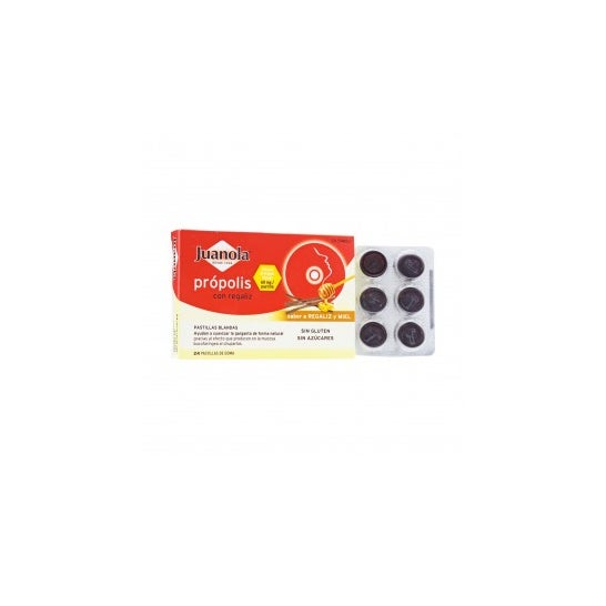 Juanola™ própolis con miel sabor regaliz 24uds