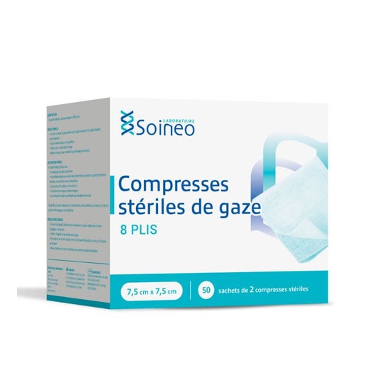 Soineo Compresses Steriles Gaze 7,5X7,5Cm 50uts