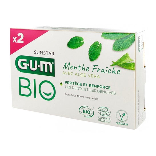 Gum Bio Dentifrice Menthe Fraîche 2x75ml