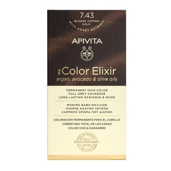 Apivita Golden Copper Blonde Hair Color 7.43 140ml
