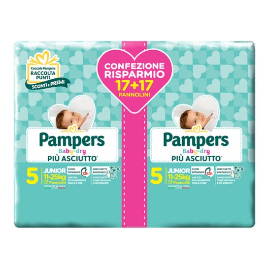 Pampers Baby Dry Duo Dwct Junior 34uts