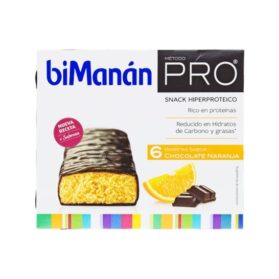 biManán® Barres Chocolat Orange 6 unités