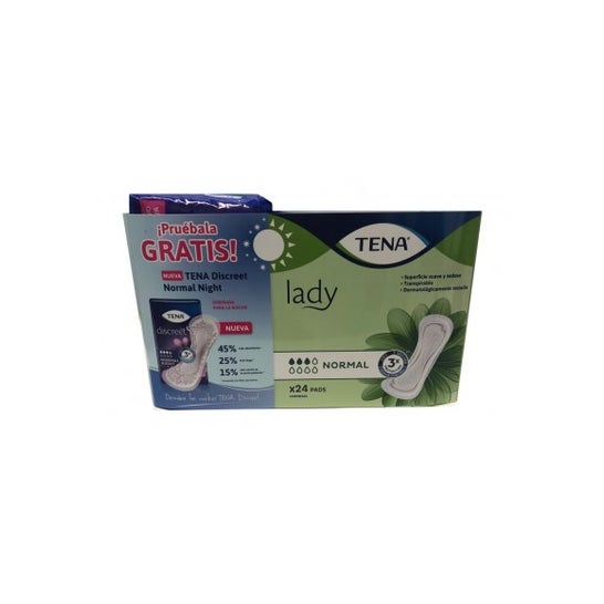 Tena Pack Lady Serviettes Normal Day 24uts + Normal Night 10uts