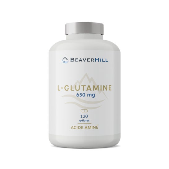 Beaverhill L-Glutamine Naturelle 650mg 120 Gélules Végétales