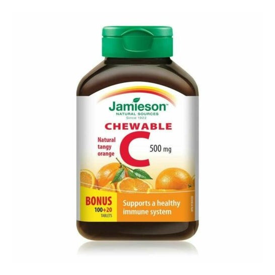Jamieson Vitamin C 500mg Orange Chewable 100 + 20comp