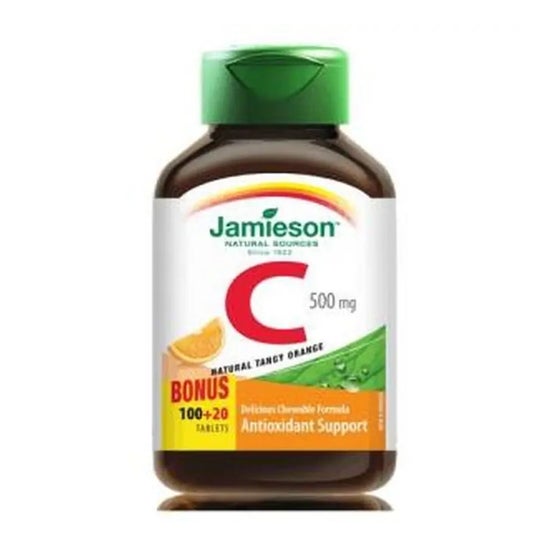 Jamieson Vitamin C 500mg Orange Chewable 100 + 20comp Jamieson Vitamin C 500mg Orange Chewable 100 + 20comp
