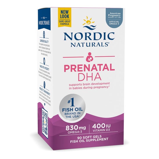 Nordic Naturals DHA Prenatal Prenatal 830mg Omega 3 + 400Ui D3 90caps