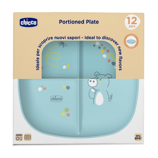 Chicco Assiette à Compartiments 12M+ Bleue 1ut
